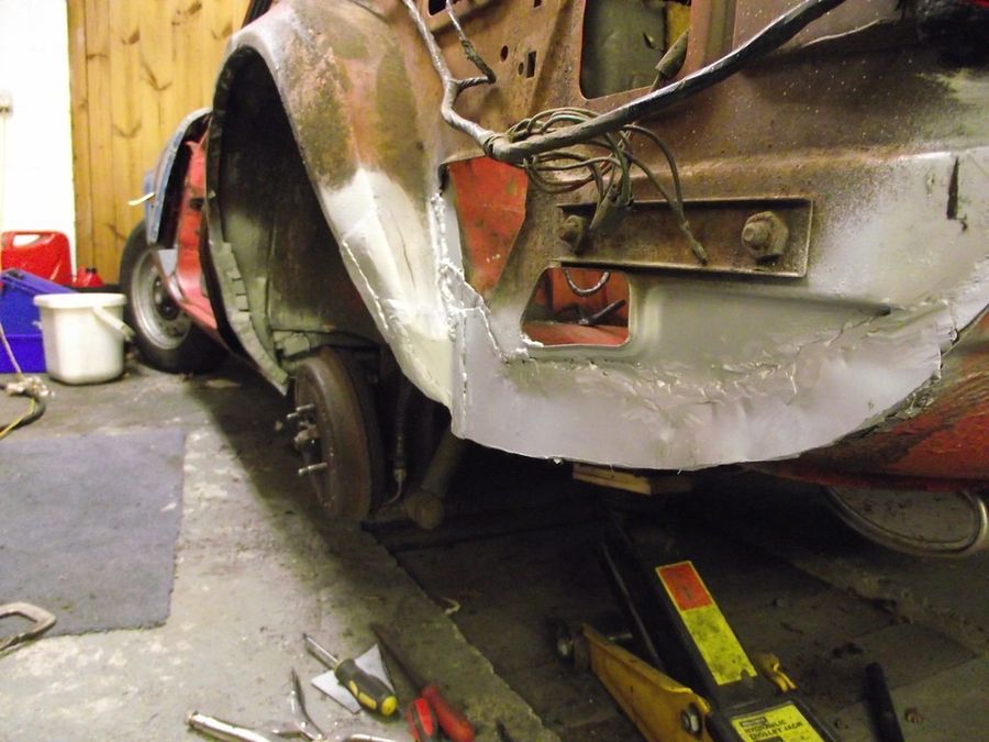 Body-panel repair and welding on a classic